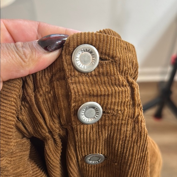 Zara Corduroy Brown Pants Relaxed Fit High-Waisted - Picture 8 of 8